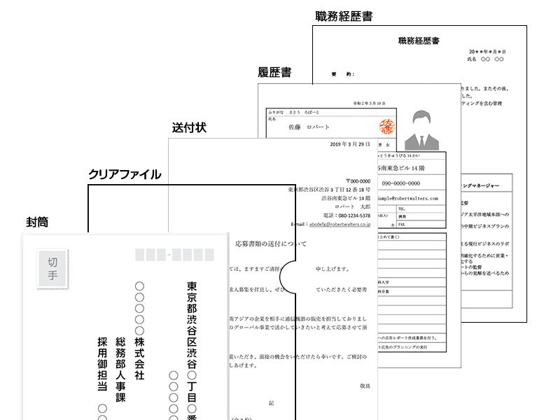 履歴書の封筒の順番