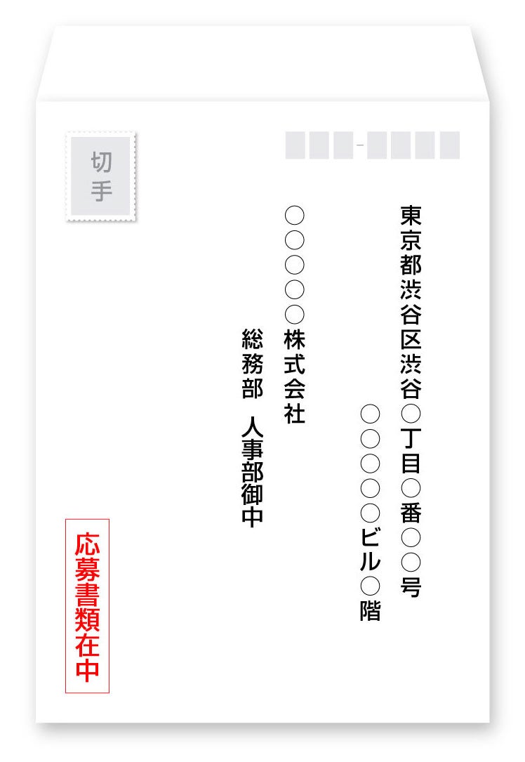 履歴書の封筒表面