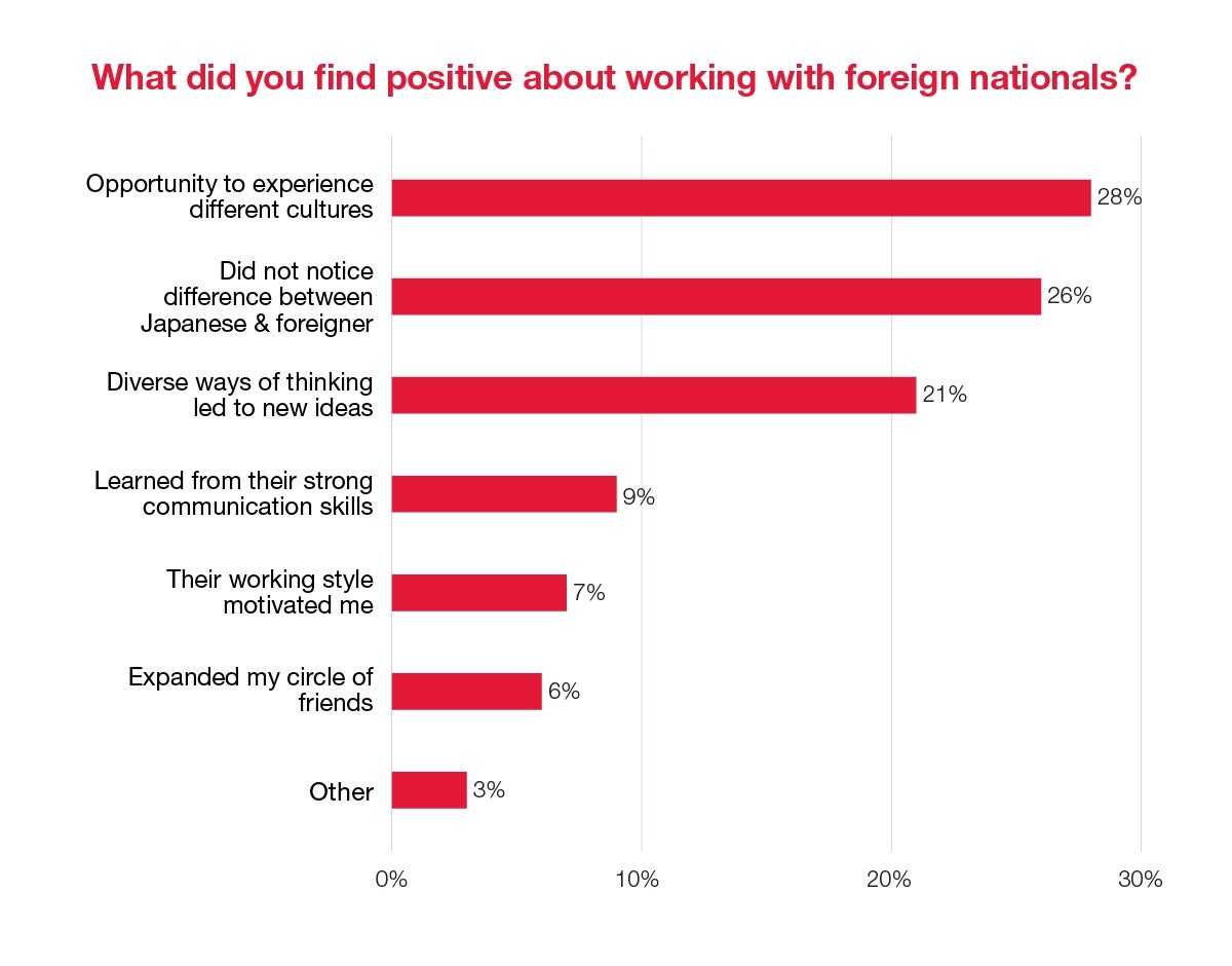 What did you find positive about working with foreign nationals?