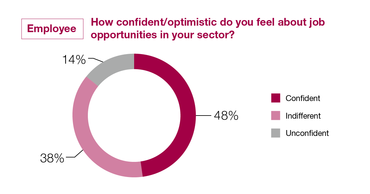 Employee: How confident/optimistic do you feel about job opportunities in your sector?