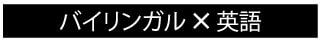 バイリンガル×英語