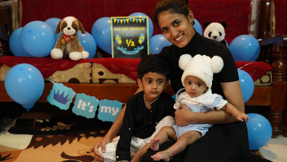 Madhuri with her family
