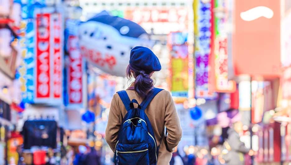 woman in the city